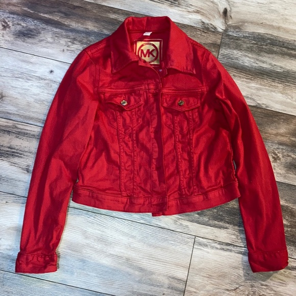 Michael Kors Red Women’s Cropped Jacket Size S - Picture 1 of 3